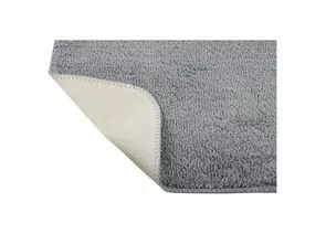 801228 - Коврик для ванной комнаты 40х60см,текстиль(п/э)/латекс,п/скольз,Pastel серый,102460/Рыжий Кот (1)