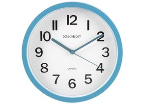 801259 - Часы настенные ENERGY ЕС-139 Синие, 22*3,8 см (круглые) плавный ход,пластик, 1*АА нет в компл 102261 (1)