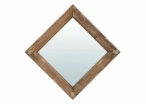 796857 - Зеркало с вешалкой, состаренное, 30*30 см, 3 рожка, липа, Банные штучки2 (1)