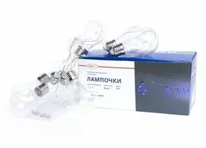 802667 - Гирлянда-нить (бат) Лампочки 10шт 80LED фиолетовый 3м. (3*ААА нет в/к) SE-BULBS-380P (1)