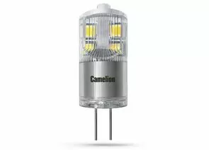 702688 - Лампа св/д Camelion G4 220V 3W(255lm 330°) 4500K 4K прозр. 36x16 пластик/алюм LED3-G4-JD-NF/845/G4 (1)