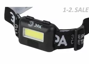 703745 - ЭРА фонарь налобный GB-607 3W(196lm) COB LED Extra, 3хААА, IP44, 25 часов влагостойкий 8338 (1)