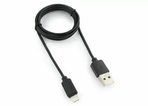 711056 - Кабель USB(A)шт. - 8pin шт. для iPhone5/6/7/8/X, IPod, IPad Гарнизон, 1м, черный,пакет,GCC-USB2-Ap2 (1)