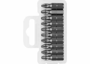 529146 - Биты ЗУБР МАСТЕР кованые, хромомолибденовая сталь, тип хвостовика C 1/4, PH2, 25мм, 10шт (1)