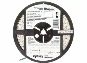 558894 - Navigator Лента св/д 12V 9.6W/m 120LED/m IP20 6000K 6K 5м (инт.) SMD3528(ЦЕНА за1М)(5!) 71764 (1)