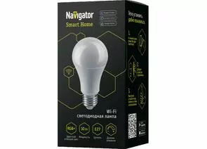 743287 - Navigator Wi-Fi умная лампа св/д упр. ЛОН E27 10W(800lm) димм.2K-4K-6K 14554 (1)