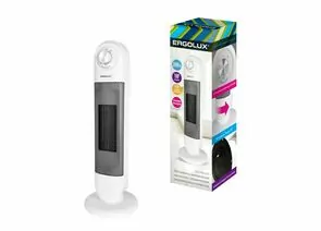 802749 - Тепловентилятор ERGOLUX ELX-FH03-C01 вертикальный 40Вт-2кВт, 3 реж., автоповорот, керам.нагр, белый (1)