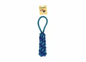 805723 - Игрушка для собак канатная Плетенка 36см сине-голубая HOMEPET YT113712 (1)
