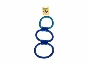 805725 - Игрушка для собак канатная Тяни-толкай 38см сине-голубой HOMEPET YT113717 (1)