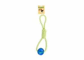 805726 - Игрушка для собак канатная с мячом для игры на воде желто-синий HOMEPET YT112676 (1)