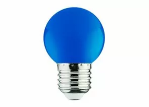 675852 - HOROZ 001-017-0001  Светодиодная лампа 1W E27 Голубая (1)