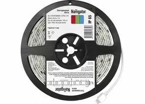 558125 - Navigator Лента св/д 12V 5W/m 30LED/m IP65 RGB, бегущая волна 5м (герм) SMD5050(ЦЕНА за1М)(5!) 71834 (1)