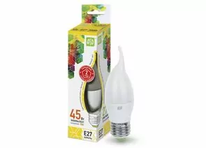 522436 - ASD standard лампа св/д Свеча на ветру C37 E27 5W(450lm) 3000К 2K 132x37 пластик/матовый 4532 (1)