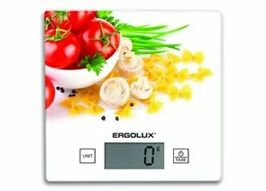 806765 - Весы кухон. эл. ERGOLUX ELX-SK01-С36 Паста/томаты, до 5 кг, 15*15cм, ЖК дисплей, 1xCR2032 1865 (1)