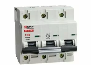 521129 - EKF PROxima автоматический выкл. ВА47-100 3P 125А 10,0kA х-ка D mcb47100-3-125D-pro (с опломбировко (1)