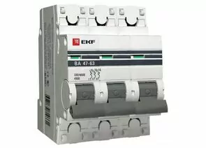 577185 - EKF Автоматический выключатель ВА47-63, 3P 2,5А (C) 4,5kA EKF PROxima (1)