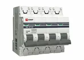 577192 - EKF Автоматический выключатель ВА47-63, 4P 1А (C) 4,5kA EKF PROxima (1)