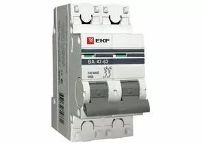 577277 - EKF Автоматический выключатель ВА47-63 6кА, 2P 20А (B) EKF PROxima (1)