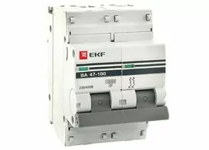 577370 - EKF Автоматический выключатель ВА47-100, 2P 25А (C) 10kA EKF PROxima (1)