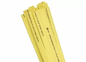 653702 - EKF термоусадка трубка ТУТ 10/5 желтая в отрезках по 1м (уп.50м, цена за 1м) tut-10-y-1m (1)
