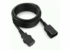 710817 - Cablexpert шнур сетевой розетка C13 - вилка C14 (удл-ль для ПК, ИБП) 3м, 16A,3x1мм., черн., земл., (1)