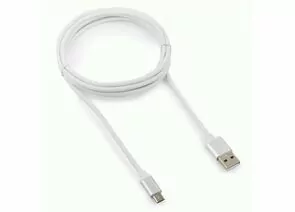 711087 - Кабель USB(A)шт. - microUSBшт. 2.0 Cablexpert, AM/microB, серия Silver, 1.8м, белый, BL (1)