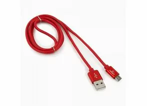711089 - Кабель USB(A)шт. - microUSBшт. 2.0 Cablexpert, AM/microB, серия Silver, 1м, красный, BL (1)