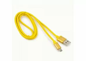 711094 - Кабель USB(A)шт. - microUSBшт. 2.0 Cablexpert, AM/microB, серия Silver, 1м, желтый, BL (1)