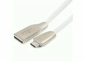 711101 - Кабель USB(A)шт. - microUSB 2.0 Cablexpert, AM/microB, серия Gold, 1.8м, белый, BL (1)
