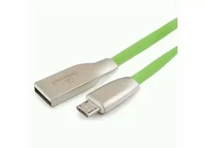 711106 - Кабель USB(A)шт. - microUSB 2.0 Cablexpert, AM/microB, серия Gold, 1м, зеленый, BL (1)