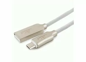 711123 - Кабель USB(A)шт. - microUSB 2.0 Cablexpert, AM/microB, серия Platinum, 1.8м, белый, нейлон, BL (1)