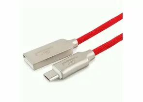 711124 - Кабель USB(A)шт. - microUSB 2.0 Cablexpert, AM/microB, серия Platinum, 1м, красный, нейлон, BL (1)