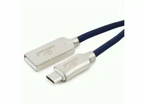 711126 - Кабель USB(A)шт. - microUSB 2.0 Cablexpert, AM/microB, серия Platinum, 1м, синий, нейлон, BL (1)