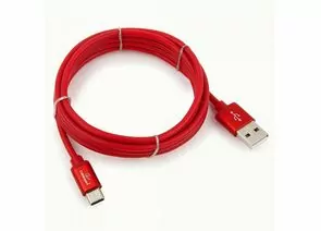 711150 - Кабель USB(A)шт. - 2.0 type C шт. Cablexpert, серия Silver, 1.8м, красный, BL (1)