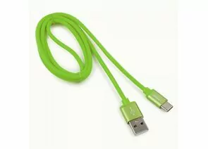 711152 - Кабель USB(A)шт. - 2.0 type C шт. Cablexpert, серия Silver, 1м, зеленый, BL (1)