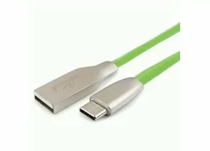 711166 - Кабель USB(A)шт. - 2.0 type C шт. Cablexpert, серия Gold, 1м, зеленый, BL (1)