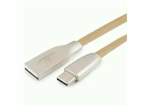 711169 - Кабель USB(A)шт. - 2.0 type C шт. Cablexpert, серия Gold, 1м, золотой, BL (1)