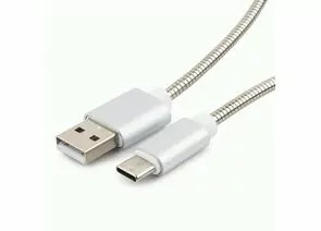 711170 - Кабель USB(A)шт. - 2.0 type C шт. Cablexpert, серия Gold, 1м, серебро, BL (1)