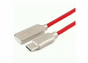 711181 - Кабель USB(A)шт. - 2.0 type C шт. Cablexpert, серия Platinum, 1м, красный, нейлон, BL (1)