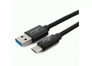 711188 - Кабель USB(A)шт. - 3.0 type C шт. Cablexpert серия Platinum, 1м, черный, нейлон, BL (1)