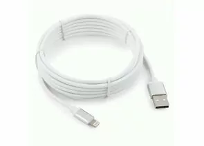 711215 - Кабель USB(A)шт. - 8pin шт. для iPhone5/6/7/8/X, IPod, IPad Cablexpert серия Silver, 3м, белый, BL (1)
