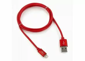 711216 - Кабель USB(A)шт. - 8pin шт. для iPhone5/6/7/8/X, IPod, IPad Cablexpert серия Silver, 1м, красный, BL (1)