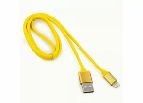 711221 - Кабель USB(A)шт. - 8pin шт. для iPhone5/6/7/8/X, IPod, IPad Cablexpert серия Silver, 1м, желтый, BL (1)