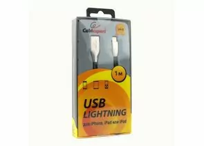 711224 - Кабель USB(A)шт. - 8pin шт. для iPhone5/6/7/8/X, IPod, IPad Cablexpert серия Gold, 1м, черный, BL (1)