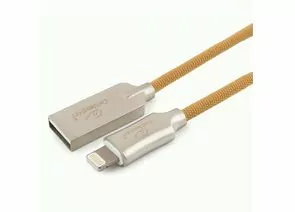 711256 - Кабель USB(A)шт. - 8pin шт. для iPhone5/6/7/8/X, IPod, IPad Cablexpert серия Platinum,1м,зол,нейл,BL (1)