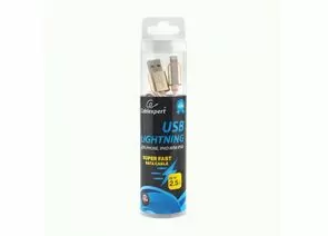 711259 - Кабель USB(A)шт. - 8pin шт. для iPhone5/6/7/8/X, IPod, IPad Cablexpert серия Ultra,1.8м, золотой,BL (1)