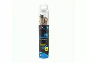 711266 - Кабель USB(A)шт. - 8pin шт. для iPhone5/6/7/8/X, IPod, IPad Cablexpert серия Ultra, 3м, золотой, BL (1)