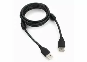 711325 - Кабель удлинитель USB(A)гн. 2.0 - USB(A)шт. Pro Cablexpert, AM/AF, 1.8м, экран, 2 феррит., черный (1)