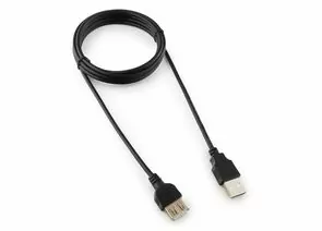 711333 - Кабель удлинитель USB(A)гн. 2.0 - USB(A)шт. Gembird AM/AF, 1.8м, черный, пакет (1)