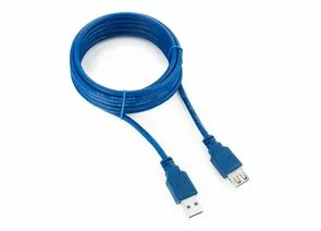 711345 - Кабель удлинитель USB(A)гн. 3.0 - USB(A)шт. Pro Cablexpert AM/AF, 3м, экран, синий, пакет (1)